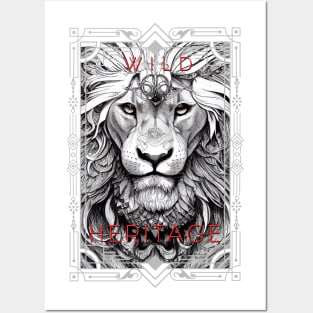 Lion King Wild Nature Illustration Line Epic Illustration Line Art Posters and Art